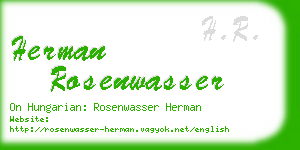 herman rosenwasser business card